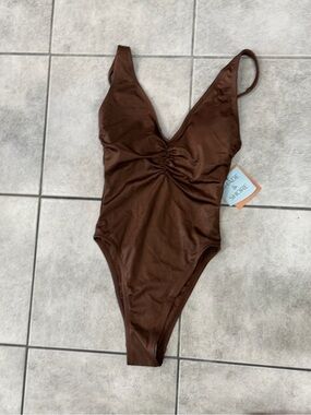 Target Women’s Brown One-Piece Swimsuit